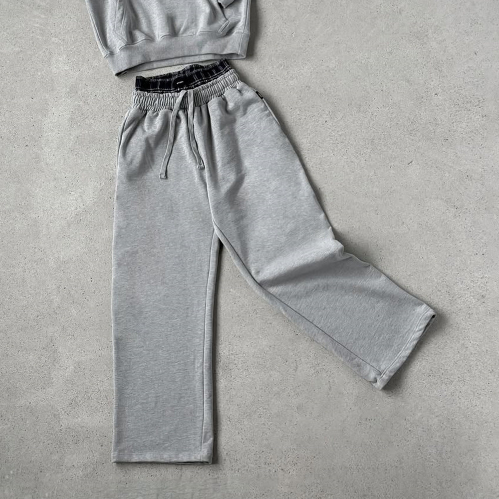 Unisex Y2K retro straight-leg high-waisted hip-hop pants