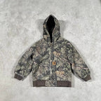 Leaf Print Zip-Up Hoodie