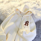 Vintage B Zip-Up Hoodie