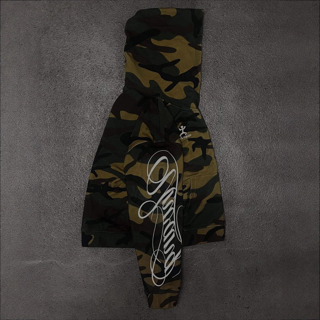 Camo Script Zip-Up Hoodie