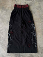 Leopard Waist Wide-Leg Pants