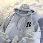 Vintage B Zip-Up Hoodie