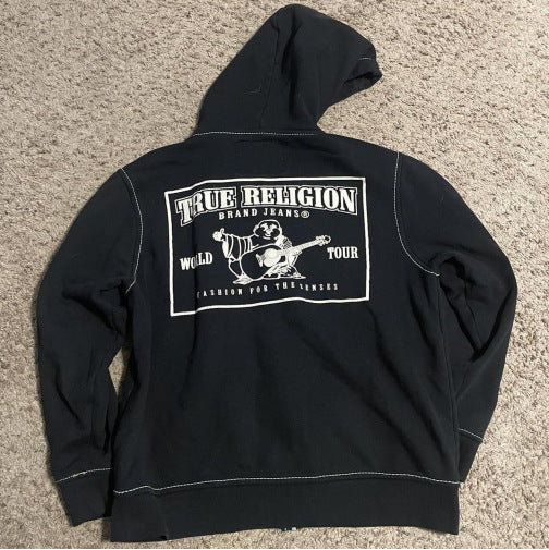 Vintage Stitch Zip-Up Hoodie