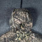 Leaf Print Zip-Up Hoodie