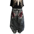 Gothic Flame Baggy Jeans