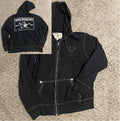 Vintage Stitch Zip-Up Hoodie