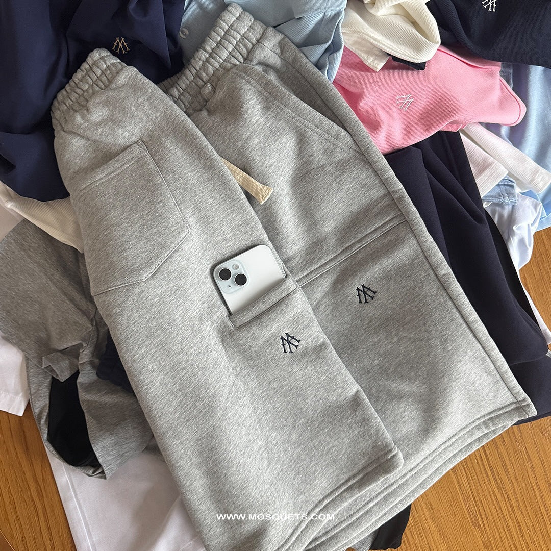 Retro Embroidered Sweat Shorts
