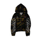 Camo Script Zip-Up Hoodie