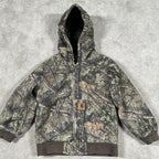 Leaf Print Zip-Up Hoodie