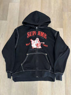 Vintage Graphic Zip-Up Hoodie