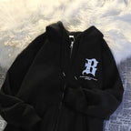 Vintage B Zip-Up Hoodie