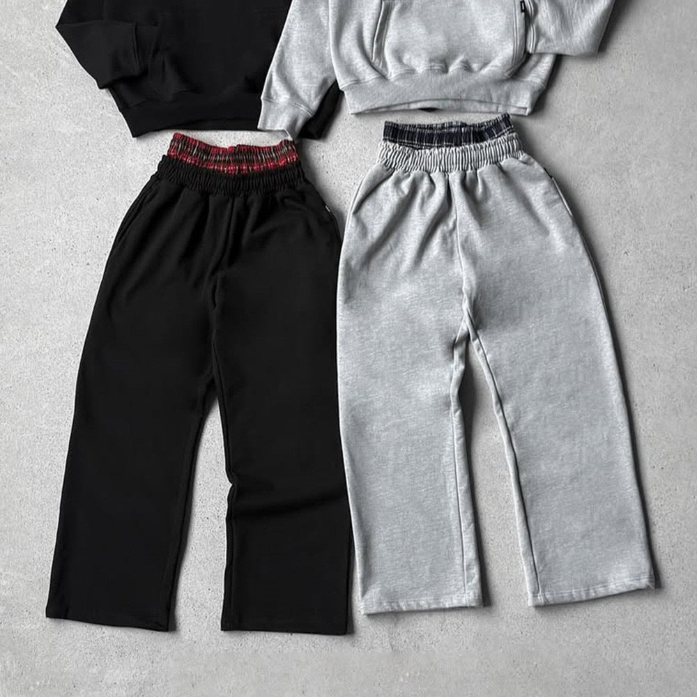 Unisex Y2K retro straight-leg high-waisted hip-hop pants