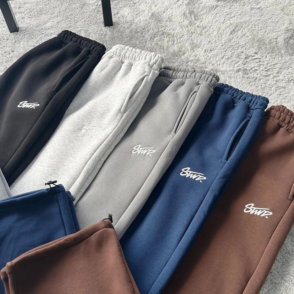 Men’s Retro Loose-Fit Straight-Leg Sweatpants