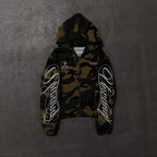 Camo Script Zip-Up Hoodie